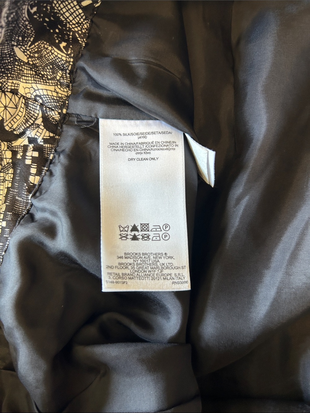 Brooks Brothers Black and White Pleated Silk Skirt Size 10 - Picture 4 of 10